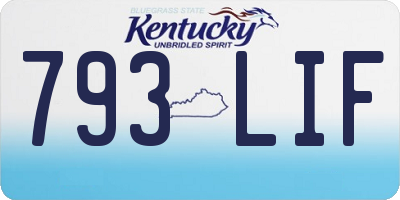 KY license plate 793LIF