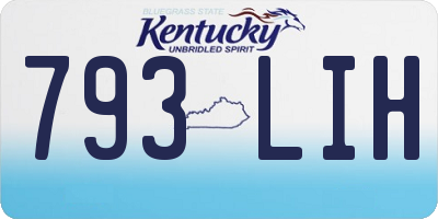 KY license plate 793LIH