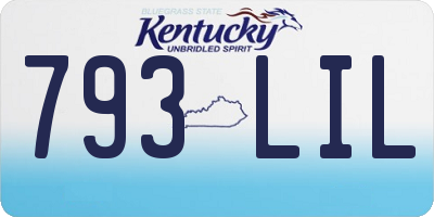KY license plate 793LIL