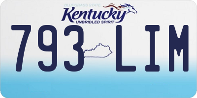 KY license plate 793LIM