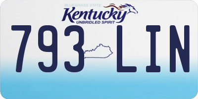 KY license plate 793LIN