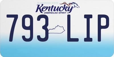 KY license plate 793LIP