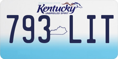 KY license plate 793LIT