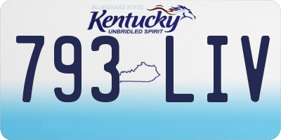 KY license plate 793LIV