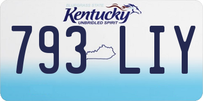 KY license plate 793LIY