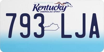 KY license plate 793LJA