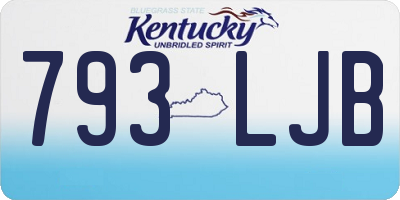 KY license plate 793LJB
