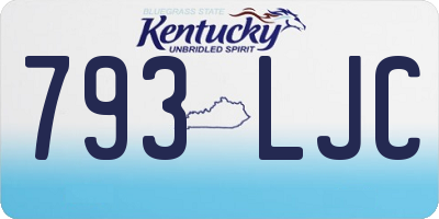 KY license plate 793LJC