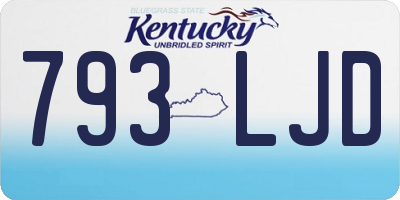KY license plate 793LJD