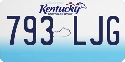 KY license plate 793LJG