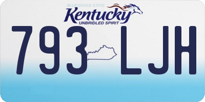 KY license plate 793LJH