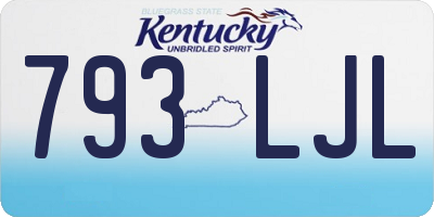 KY license plate 793LJL