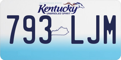 KY license plate 793LJM