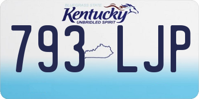 KY license plate 793LJP