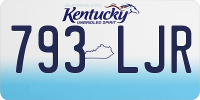 KY license plate 793LJR