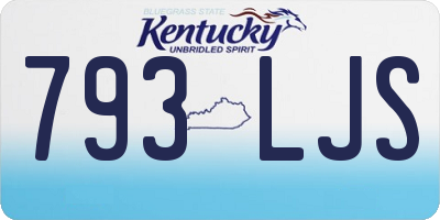 KY license plate 793LJS