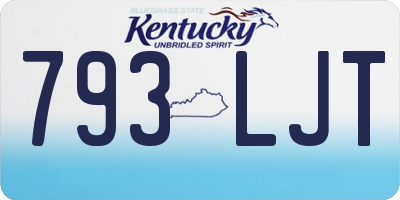 KY license plate 793LJT