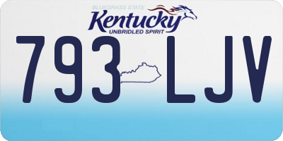 KY license plate 793LJV