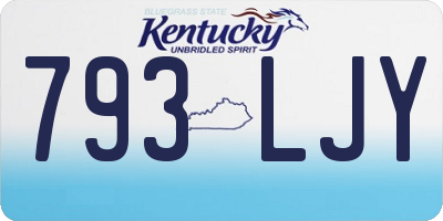KY license plate 793LJY