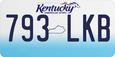 KY license plate 793LKB