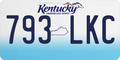 KY license plate 793LKC