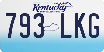 KY license plate 793LKG