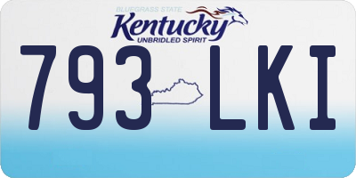 KY license plate 793LKI
