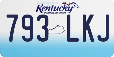 KY license plate 793LKJ