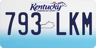 KY license plate 793LKM