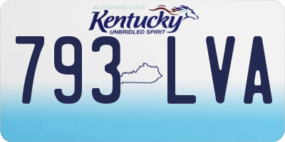 KY license plate 793LVA