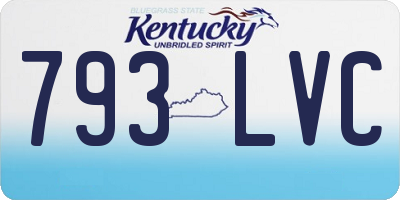 KY license plate 793LVC