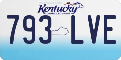KY license plate 793LVE