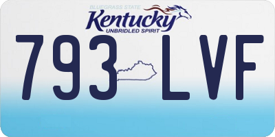 KY license plate 793LVF
