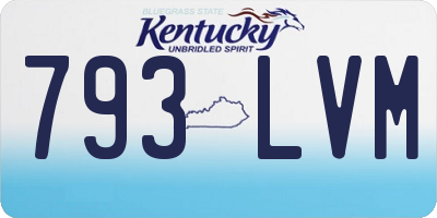 KY license plate 793LVM