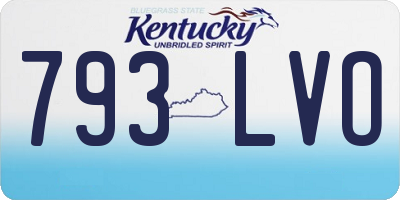 KY license plate 793LVO