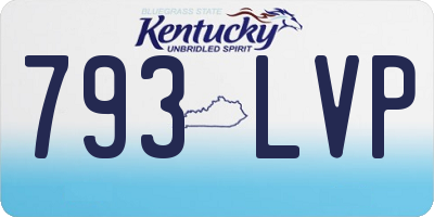 KY license plate 793LVP