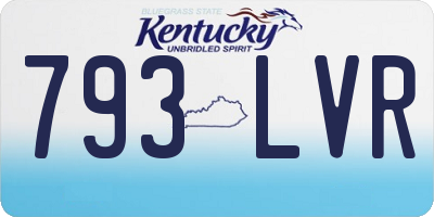 KY license plate 793LVR
