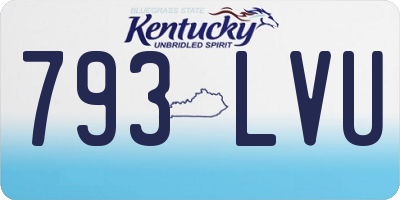 KY license plate 793LVU