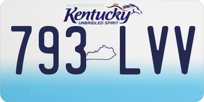KY license plate 793LVV