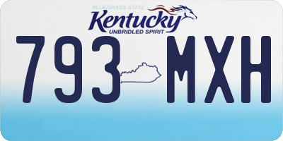 KY license plate 793MXH