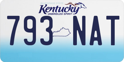 KY license plate 793NAT
