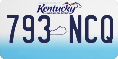 KY license plate 793NCQ