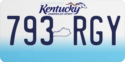 KY license plate 793RGY