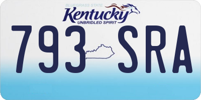KY license plate 793SRA