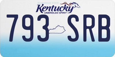 KY license plate 793SRB