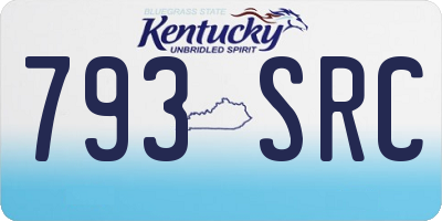 KY license plate 793SRC