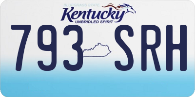KY license plate 793SRH