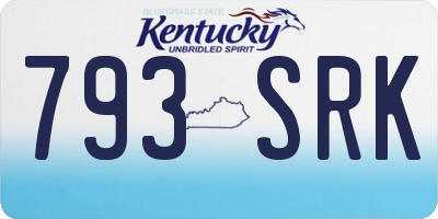 KY license plate 793SRK