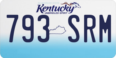 KY license plate 793SRM
