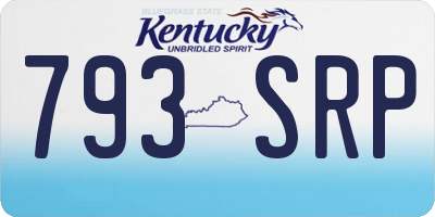 KY license plate 793SRP